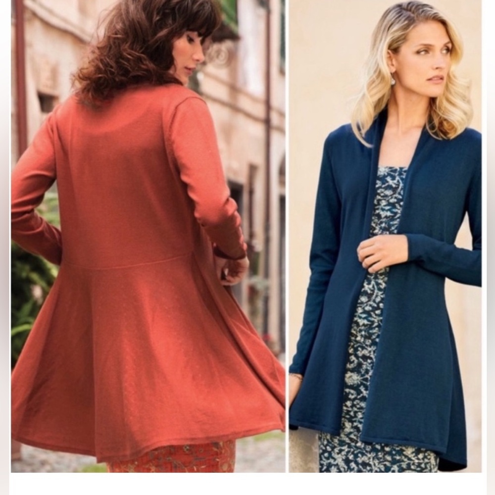 Peruvian Connection,Open Front Peplum Back, Pima/… - image 7